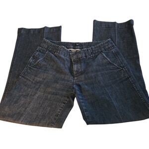 Gap Stretch Hook Eye Denim Pants Dark Blue Sz 2 Reg